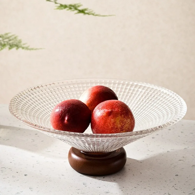 

Minimalist Fruit Plate High Foot Glass snacks Fruit Plate Home living room candy plates Tea table snack fruit pot dessert plate