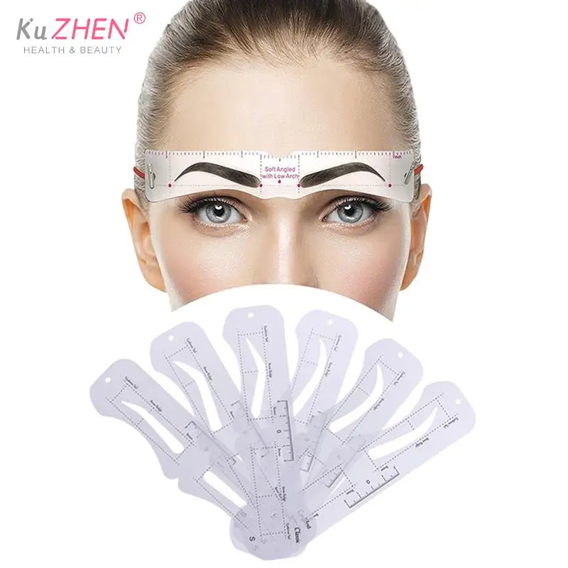 Fixable Eyebrow Stencil Grooming Shaper Template Reusable Stickers Make Up Tools For Eye Brow Stamp Cosmetic Eye Makeup Template