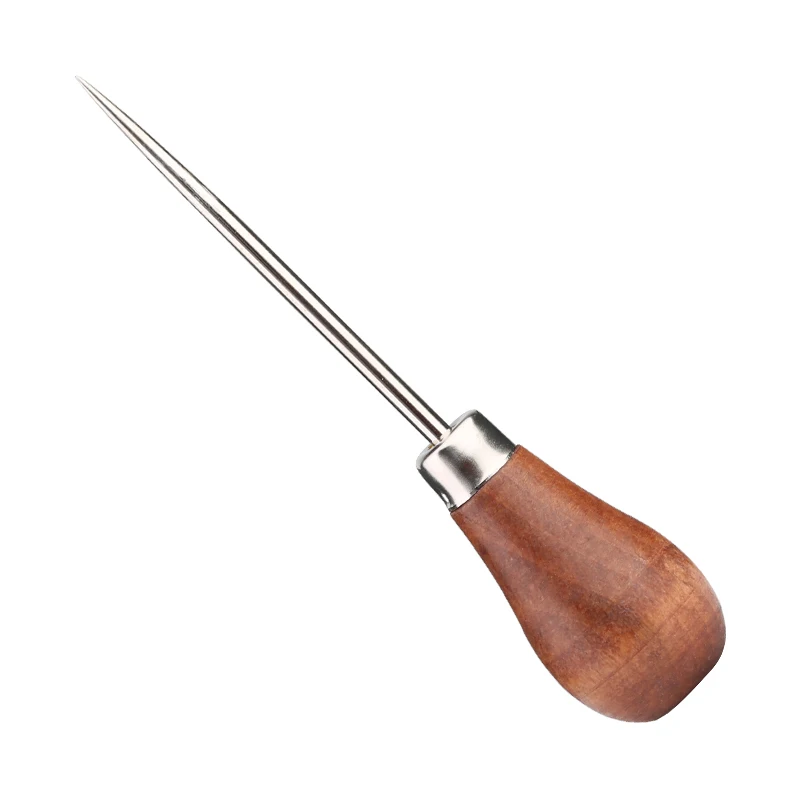 

LMDZ Small Size Wooden Handle Metal Tip Leather Stitching Awls for Home Sewing or Hole Punching