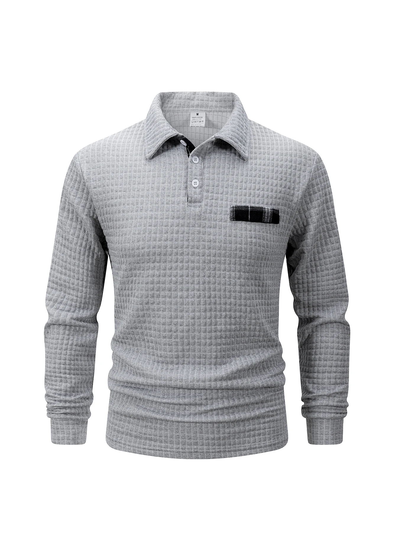 2025년 신상 봄가을 남성 니트 격자무늬 캐주얼 비즈니스 라지 후드티 스몰 체크 자카드 남성 의류