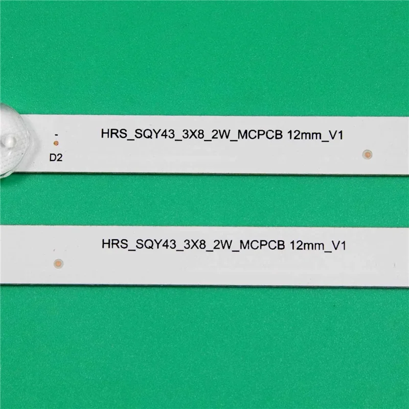 Barre di illuminazione TV LED per Akai AKTV4336S Strisce di retroilluminazione HRS_SQY43_3X8_2W_MCPCB 12mm_V1 kit Fasce per Grunhelm GTV43T2FS