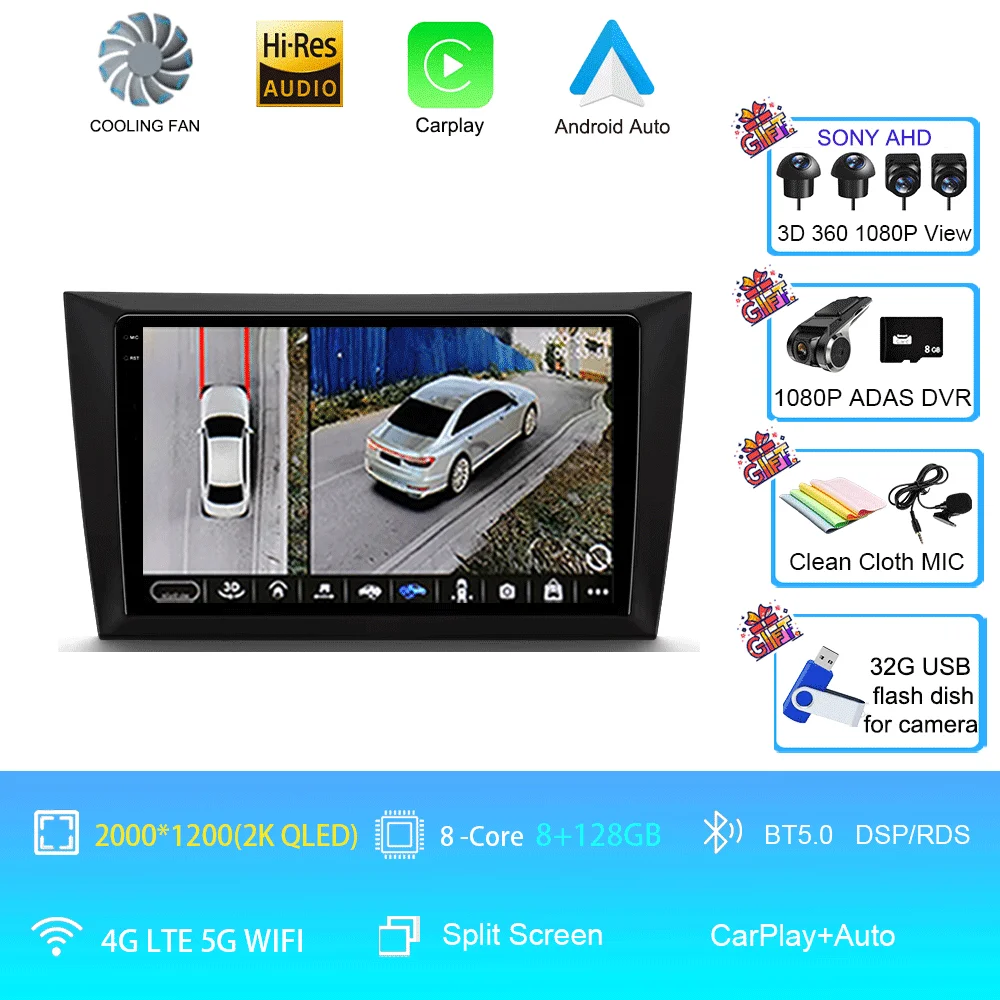 Android 16 autoradio voor Volkswagen VW Golf 6 MK6 GTI 2008-2016 draadloze Carplay autoradio multimediasysteem 4G DSP 2 Din
