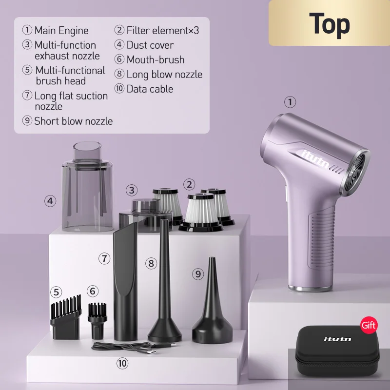 NEW Xiaomi 1900000Pa Wireless Car Vacuum Cleaner Strong Suction Handheld Robot Home & Car Dual USE Mini Vacuum Cleaner Appliance