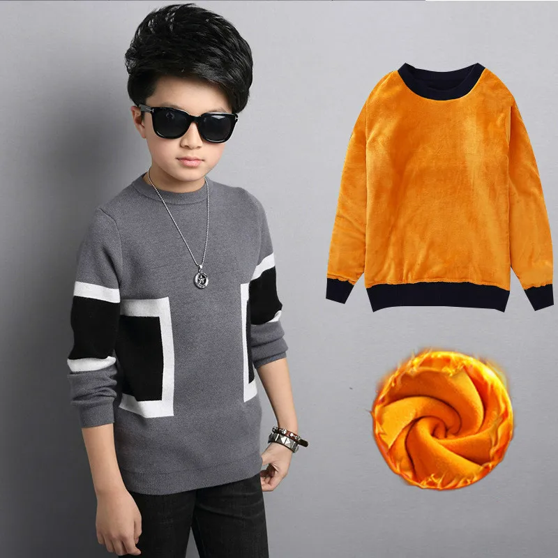 Winter Brand Boys Sweater Kids Clothes Pullover Outerwear Boy Cotton Knitwear Christmas Sweater Children Clothes Tops