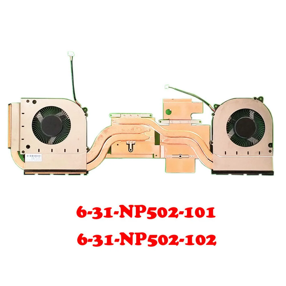 Laptop CPU GPU LÜFTER & Kühlkörper Für 6-31-NP502-101 6-31-NP502-102 6-31-NP5D2-100 DFS5K223052830-FMNA DFS5K22115572G-FMN9 DC5V 0,5 A