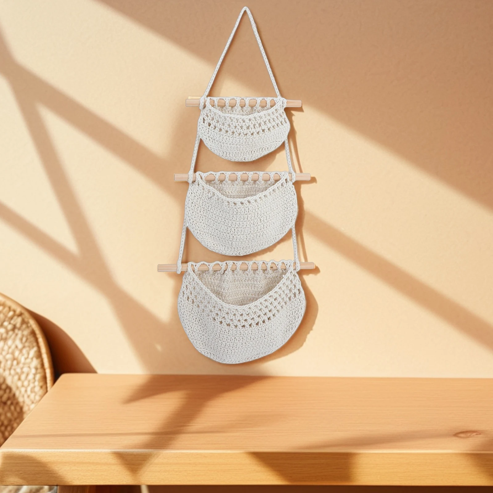 

Hanging Fruit Multi-Function Storage Basket For Kitchen Home Vegetable Organizer Ventilated Design Lightweight