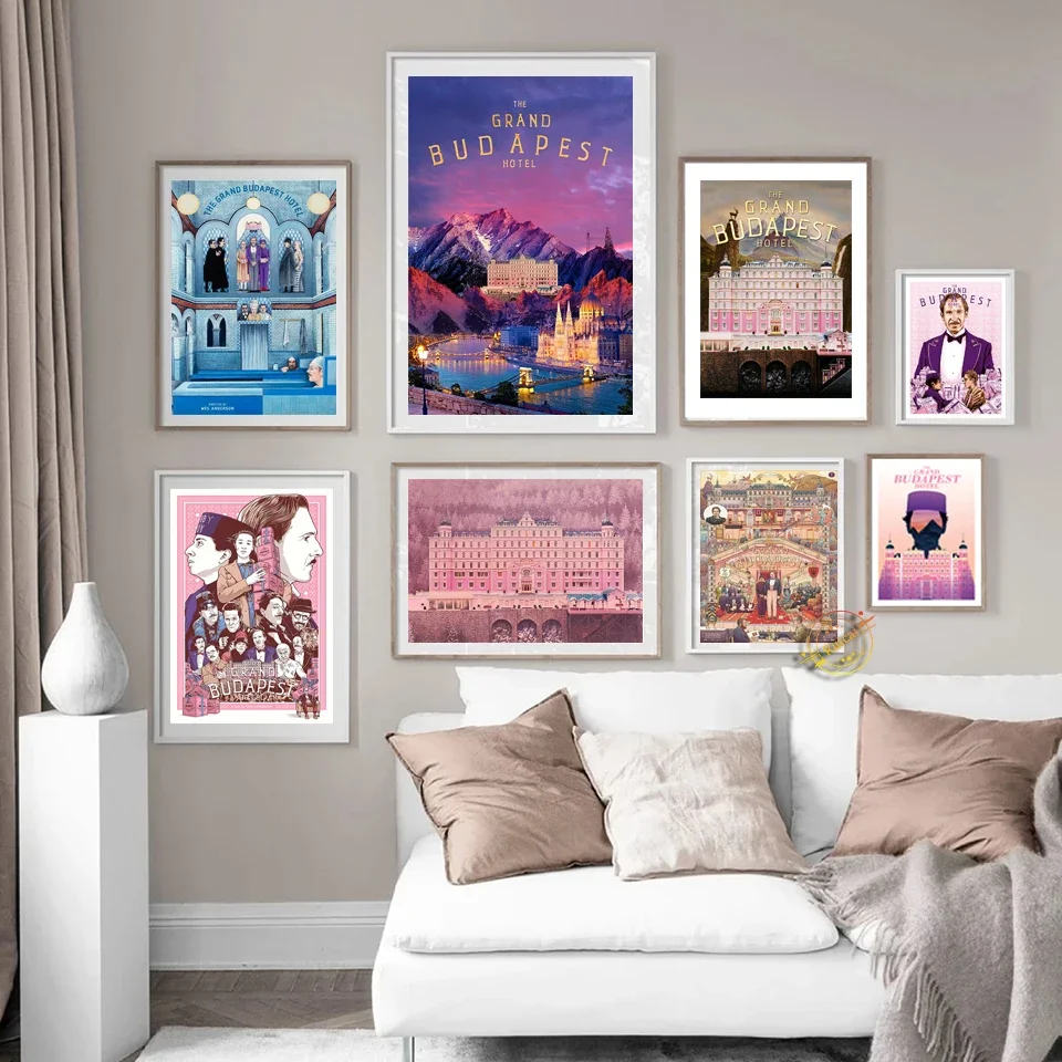 The Grand Budapest Hotel Movie Poster Canvas Paintings Prints Wall Art Pictures For Living Room Home Decor