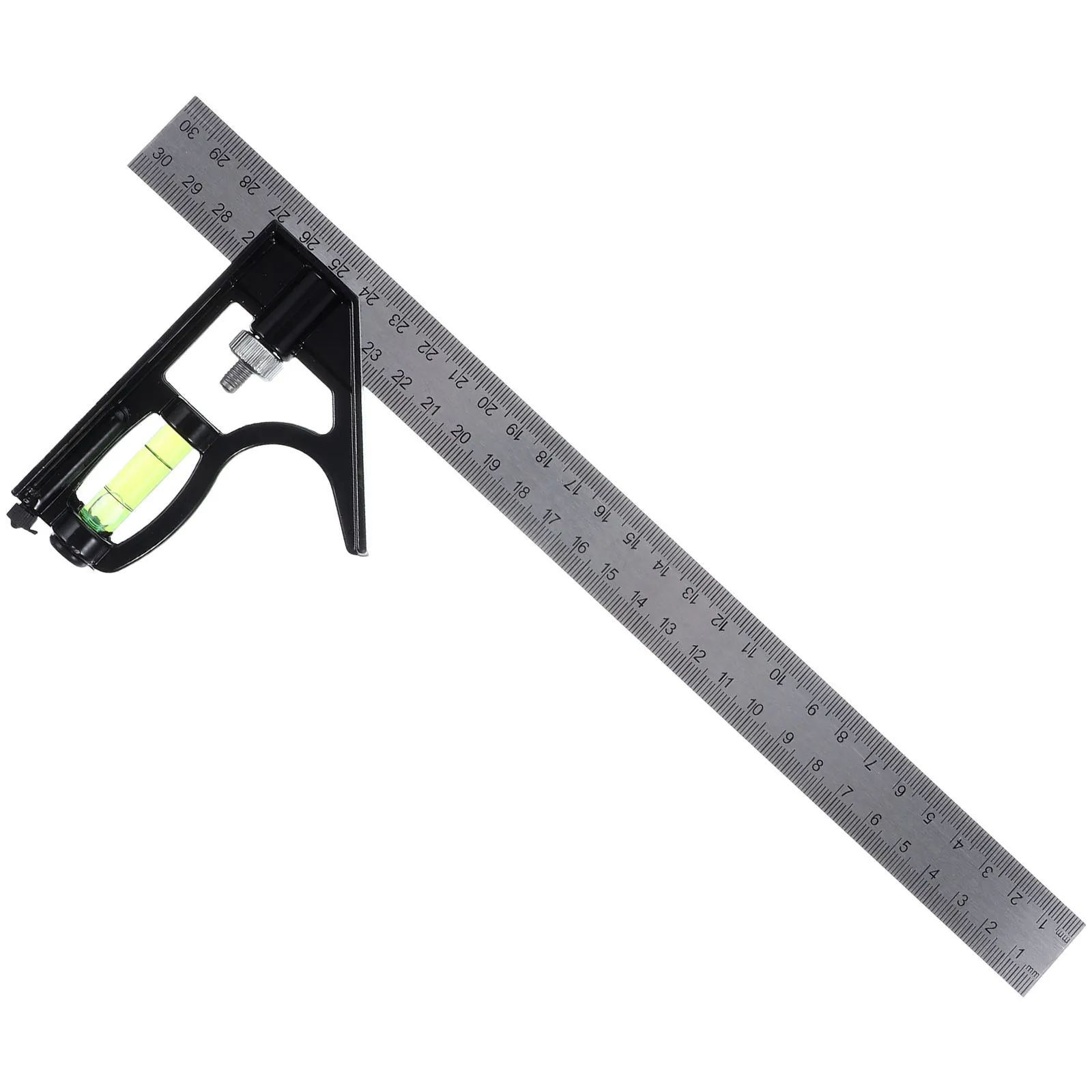 

2Pcs Professional Stainless Steel Combination Square Fine Workmanship Durable Carpentry Try Square Tool Stainless Steel Ruler