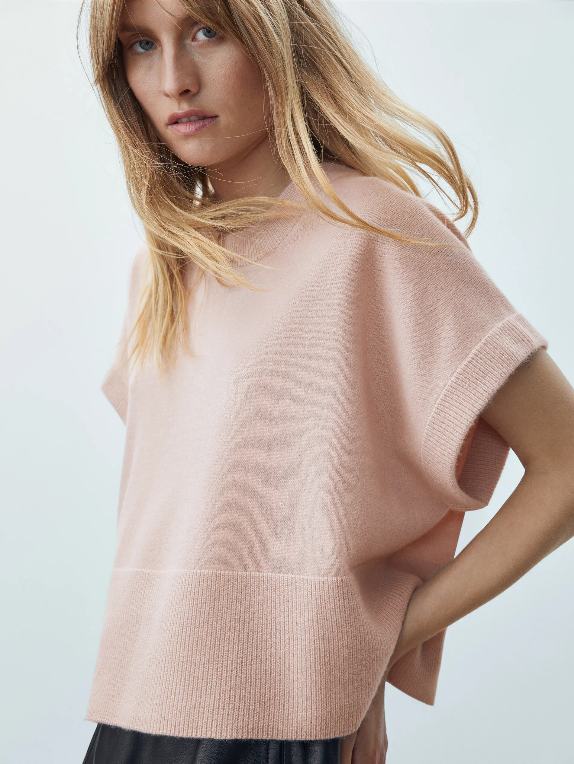 Ethereal MD 2024 autumn new style of Women\'s casual cashmere top sweater vest
