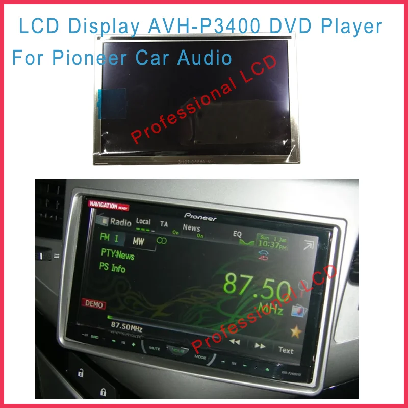 Pantalla LCD Original de 7 pulgadas con pantalla táctil para Pioneer AVH-P3400DVD GPD Audio centro Control reproductor de DVD Monitor LCD