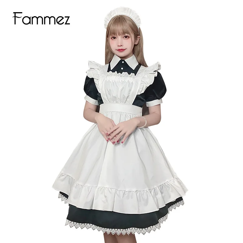 2023 Tag Krawatte Kurzarm Kurzrock Cosplay Kleid niedlichen Lolita Uniform tägliches Kleid traditionelle Dienst mädchen Dienst mädchen Outfit