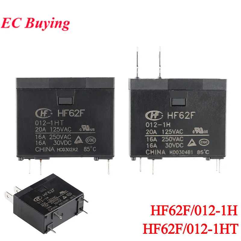 2pcs/1pc HF62F/012-1H 012-1HT HF62F-012-1H HF62F-012-1HT 12VDC DC 12V 16A 20A 4Pin High Power Relay Relais