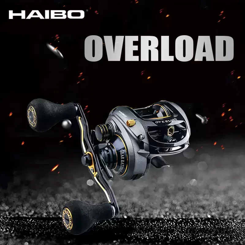 

Haibo OVERLOAD Baitcasting Fishing Reel For Bait 10g-28g 8B+RB 5.4:1-7.1:1 Freshwater Sea Long Casting For Snakehead
