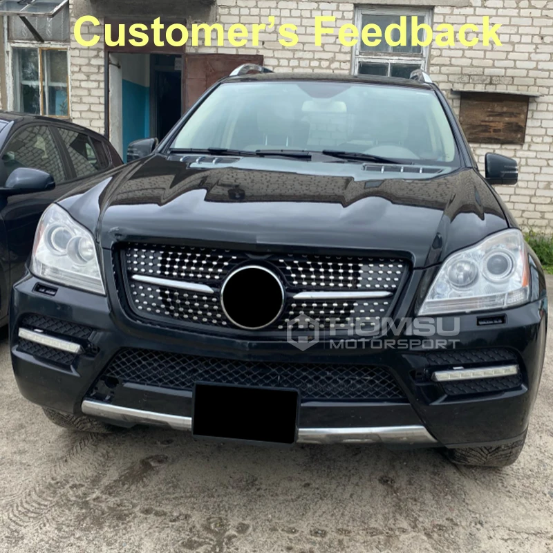 2007 2008 2010 2012 GL Class X164 Diamond GT Grille For merced GL450 Grille GL300 GL400 GL500 X164 Diamond Grid no center emblem