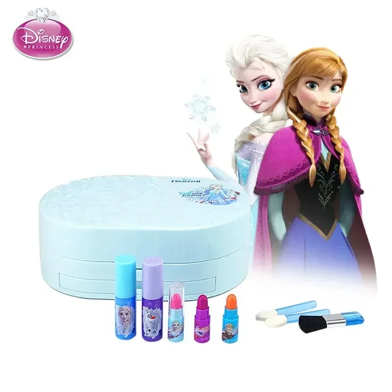 Disney Princess frozen 2 Set mainan make up asli untuk anak perempuan hadiah mainan mode Playhouse