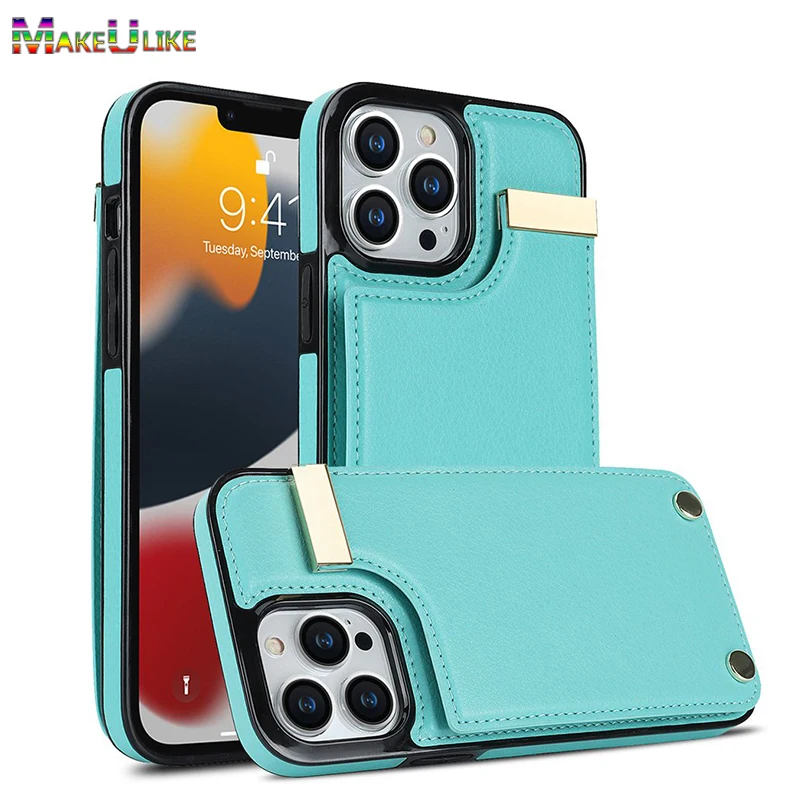 Leather Purse Case for iPhone 15 Pro Max Case Layered Cards Holder Slot Wallet Case for iPhone 14 16 Plus 13 12 11 Pro Max Cover