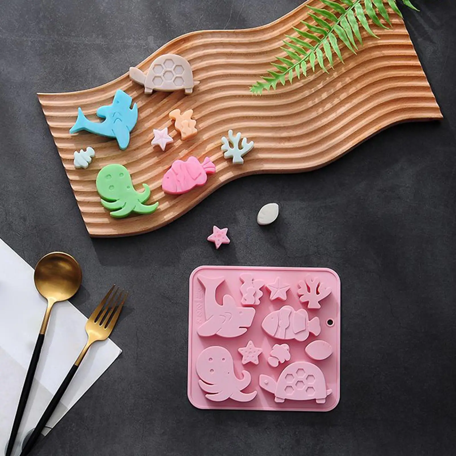 

Формы для шоколада, 10-полосная антипригарная милая форма, силиконовые формы для выпечки торта со льдом, желейное желе, печенье, выпечка еды