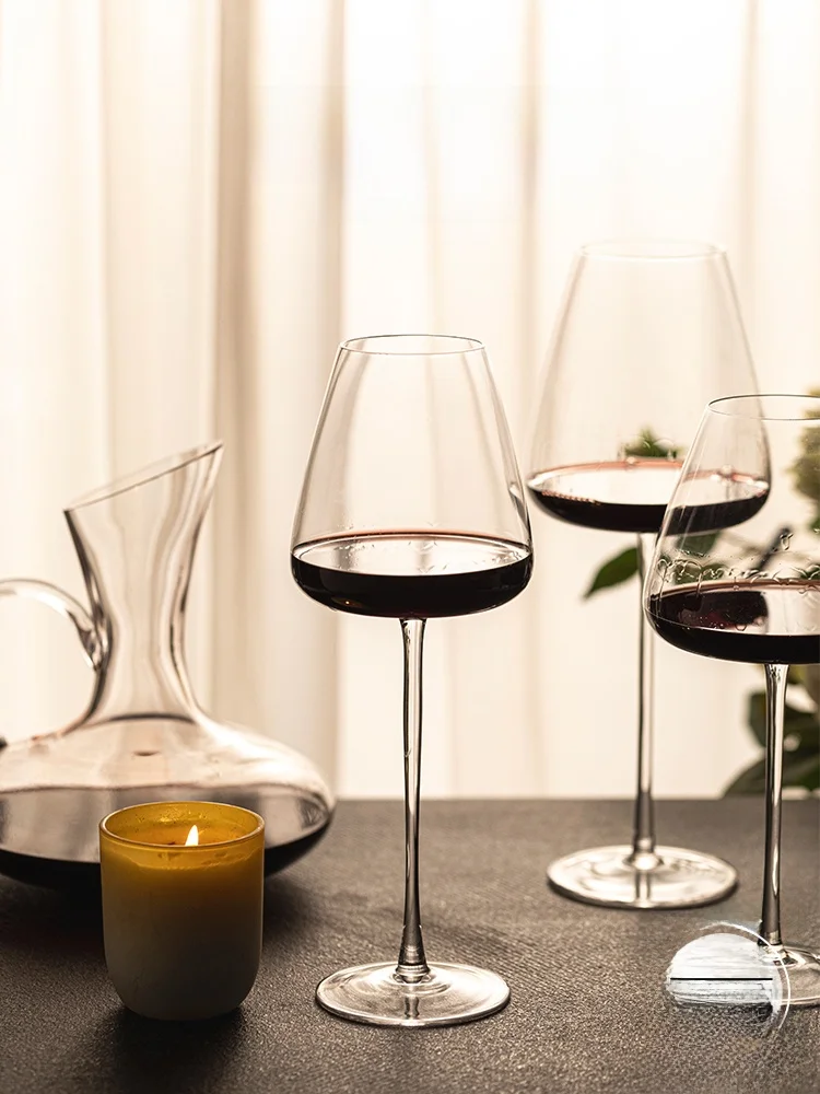 

High Foot Glass Wine Glasses JOJOS L PD Sunknight Home Use Drinking Utensils Nordic Sle Pure Color Handmade Wine Cups