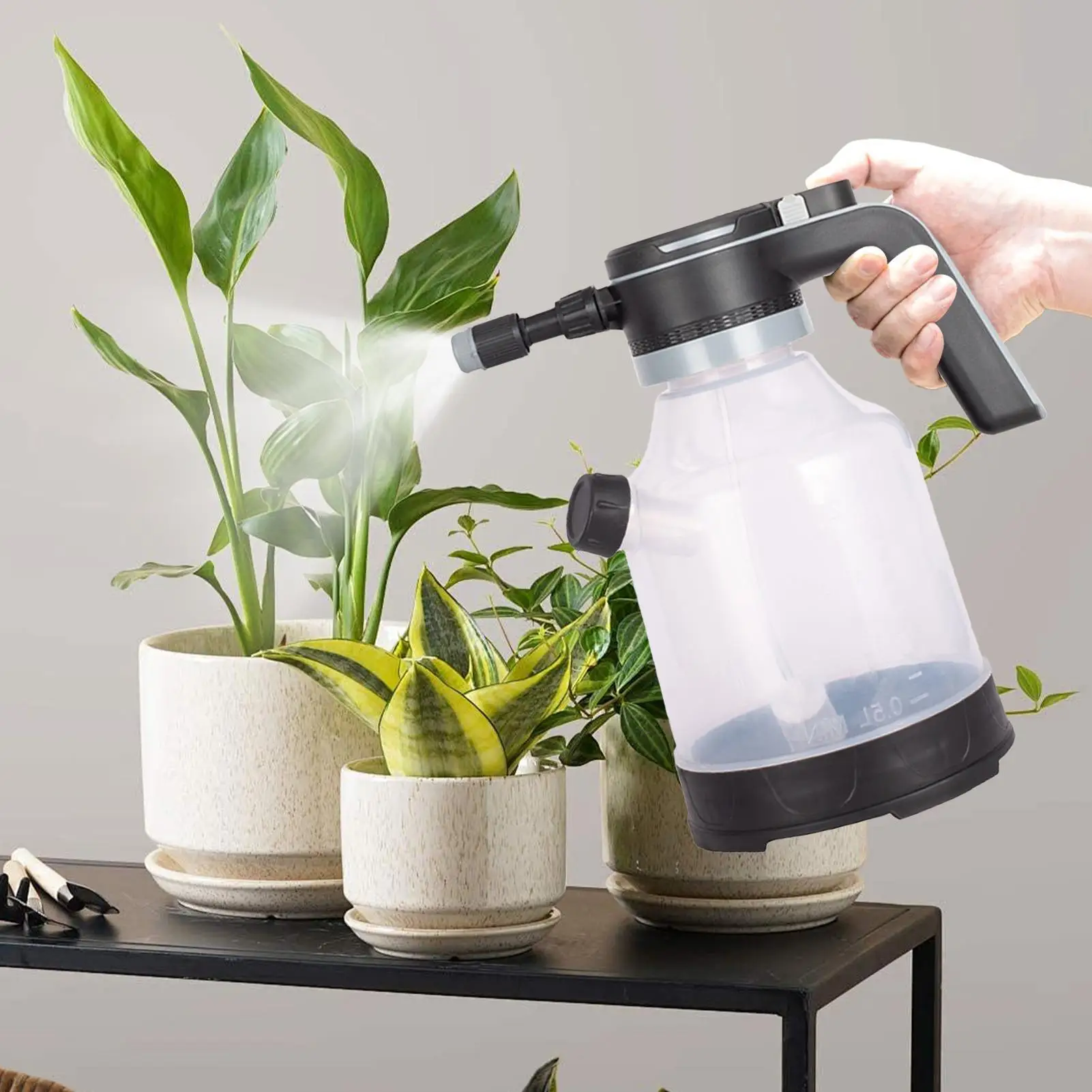 

Gardening plant watering spray kettle spray kettle Electric spray household cleaning special artifact kettle Adjustable Nozzles
