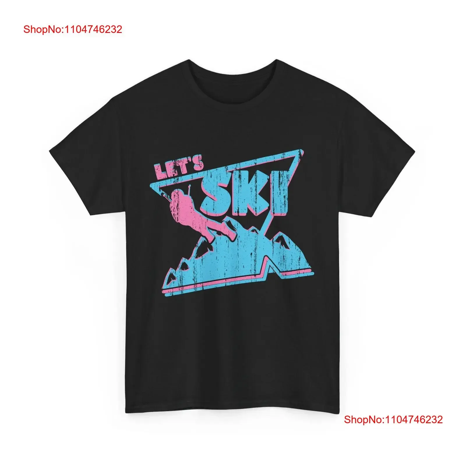 Camiseta de esquiador Let's Ski ropa Retro amantes de la esquí fanáticos de los deportes de invierno vintage lavado Unisex homme ligeramente versátil