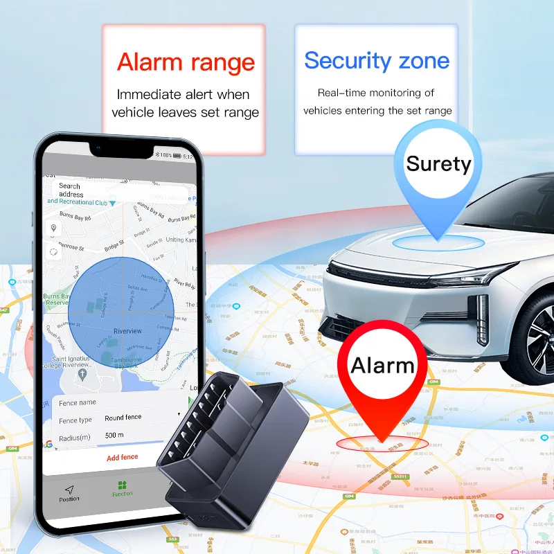 نظام تحديد المواقع 4G beidou الأقمار الصناعية سلوتر المكونات والتشغيل خالية من التركيب واجهة obd للسيارة المضادة للسرقة