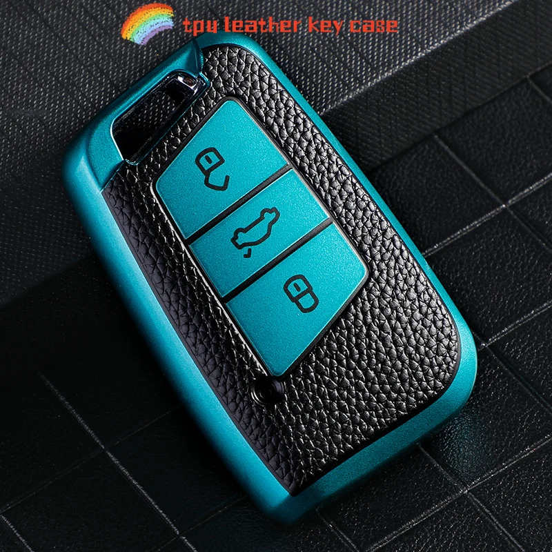 TPU Leather Car Key Cover For VW Volkswagen Magotan Passat B8 Skoda Superb Kodiaq A7  Remote Fob Protector Case