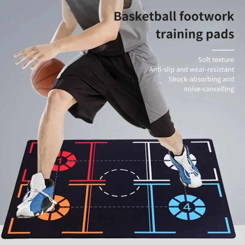 Dribble Training Mat Child Adult Indoor Basketball Footstep Mat Non Slip Dribbling Ball Control Basketball Footstep Training Pad