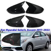 2 uds para Hyundai Accent Solaris 2017-2023 cubierta de espejo retrovisor lateral tapa de ala puerta Exterior vista trasera embellecedor decoración de coche