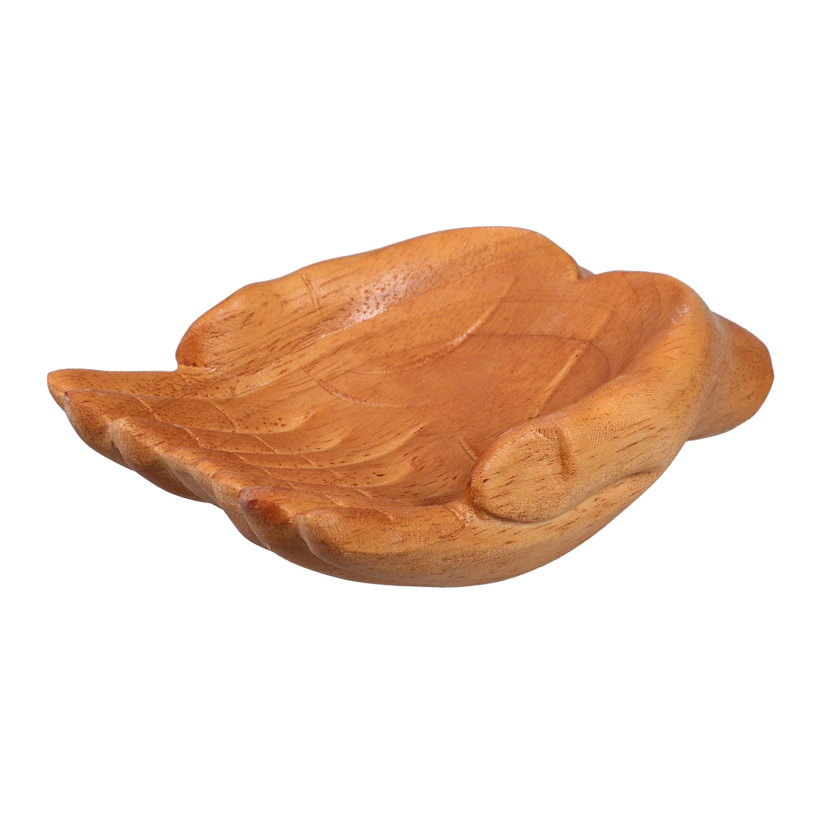 Artistic Hand Carved Wood Bowl Decorative Key Holder Snack Tray Accessory Living Room Entryway Organizer