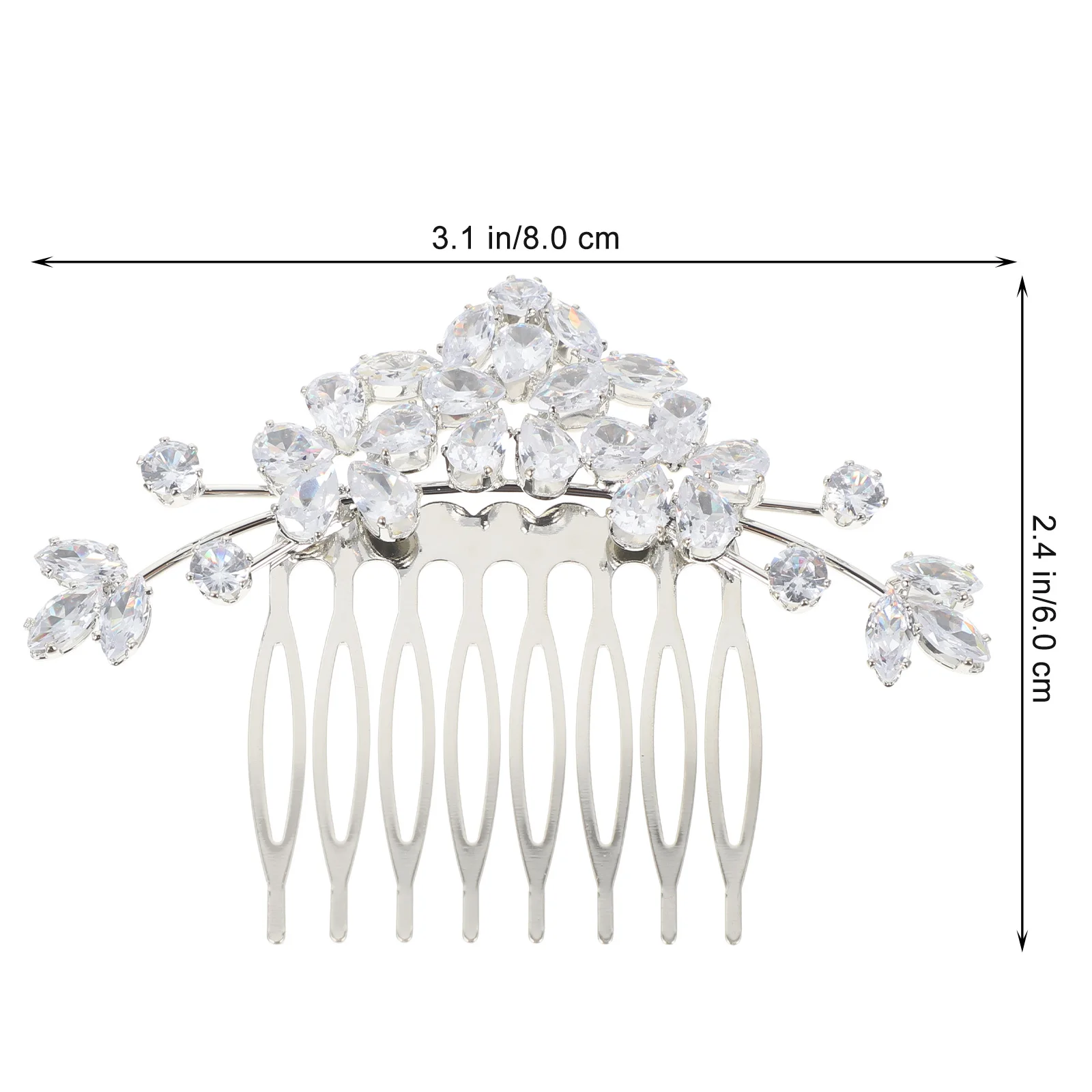 

Rhinestone Hair Comb Bridal Wedding Accessory Elegant Sparkling Jewelry for Brides Women Ladies Formal Occasions