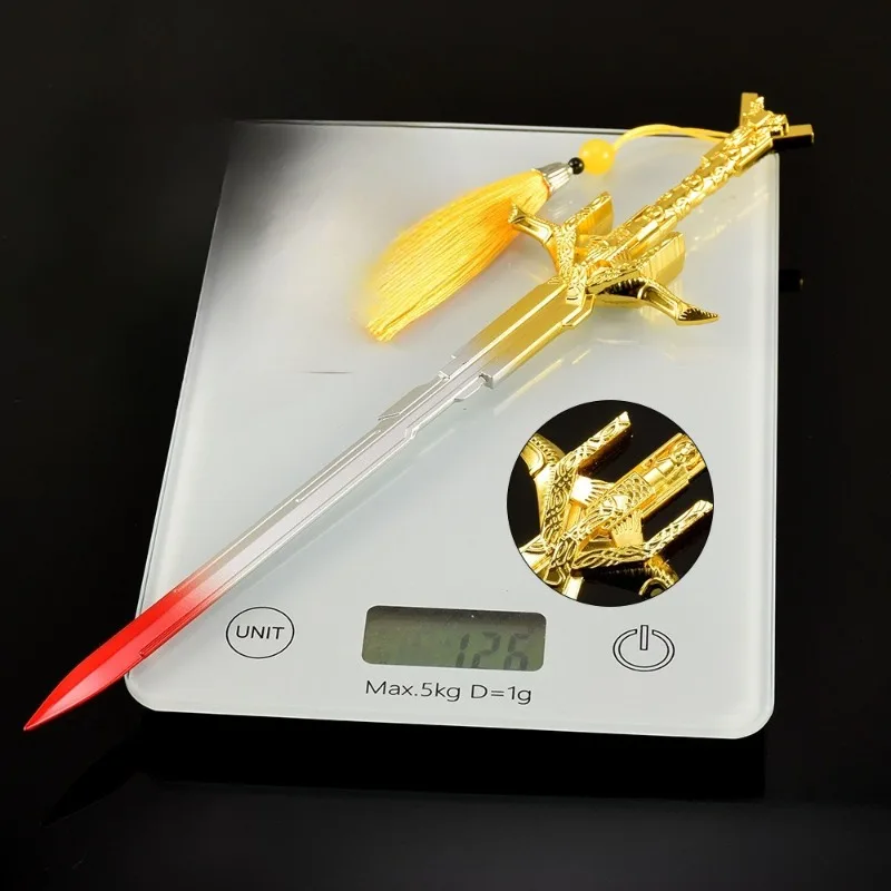 30cm Valhalla Excalibur Game Peripheral Metal Weapon Toy Sword Samurai Crafts Gift Collections Accessories Ornament Toy for Boys
