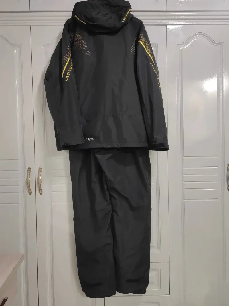 ربيع الخريف سترة الصيد مقاوم للماء والسراويل الشاملة 2 قطعة مجموعة للرجال غير نافذ للمطر 3-layered الصيد الدعاوى ملابس الصيد #3