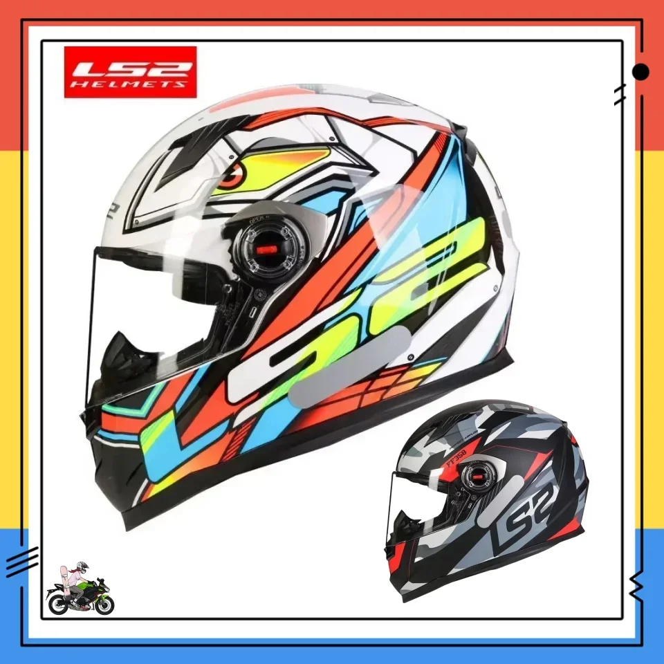 LS2 FF358 Motorcycle Helmet Full Face Casco Motocross Racing Riding Motorbike Casque Moto Capacetes LS2 Casco Moto Accessories