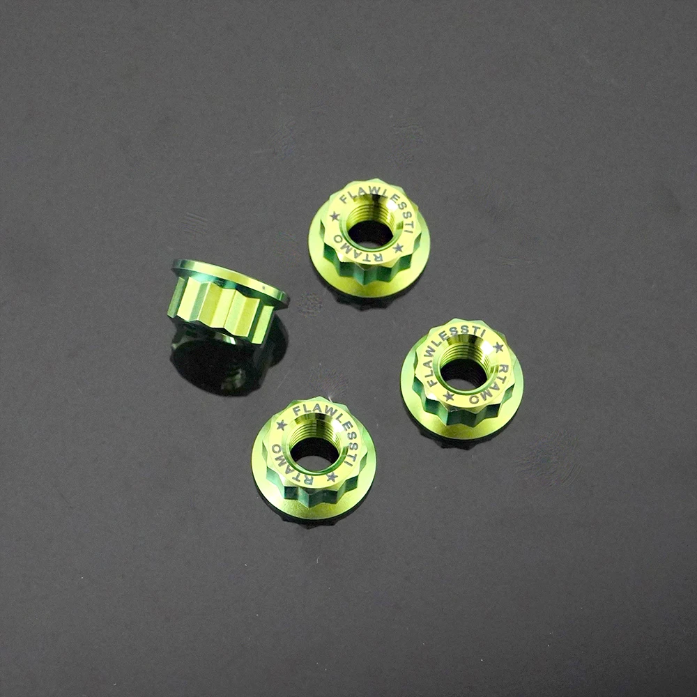 FLAWLESSTI M8 M10 Gr5 Titanium Nut Lever Shock Sprocket Nut For Honda Wave 125i Yamaha Xmax 300 Tmax 560 Kawasaki