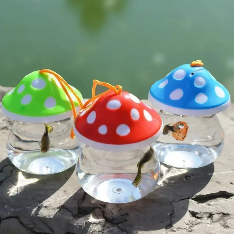 Portable plastic box turtle bottle transparent small tank with cover color aquarium small fish tank manufacturer direct sales（7）