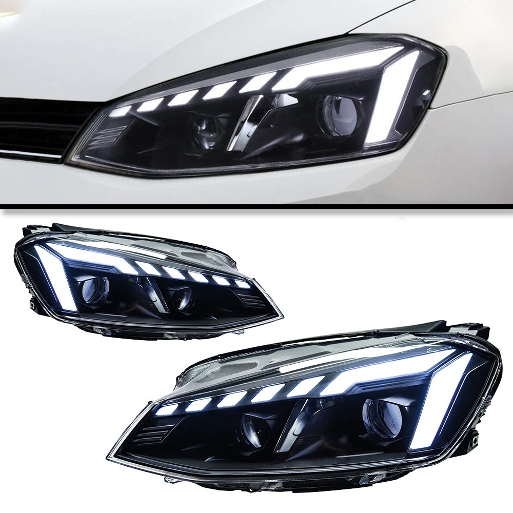 

LED Headlight Assembly Bi-LED Projector DRL Headlamp for Golf 7 2013-2017 Auto Replacement