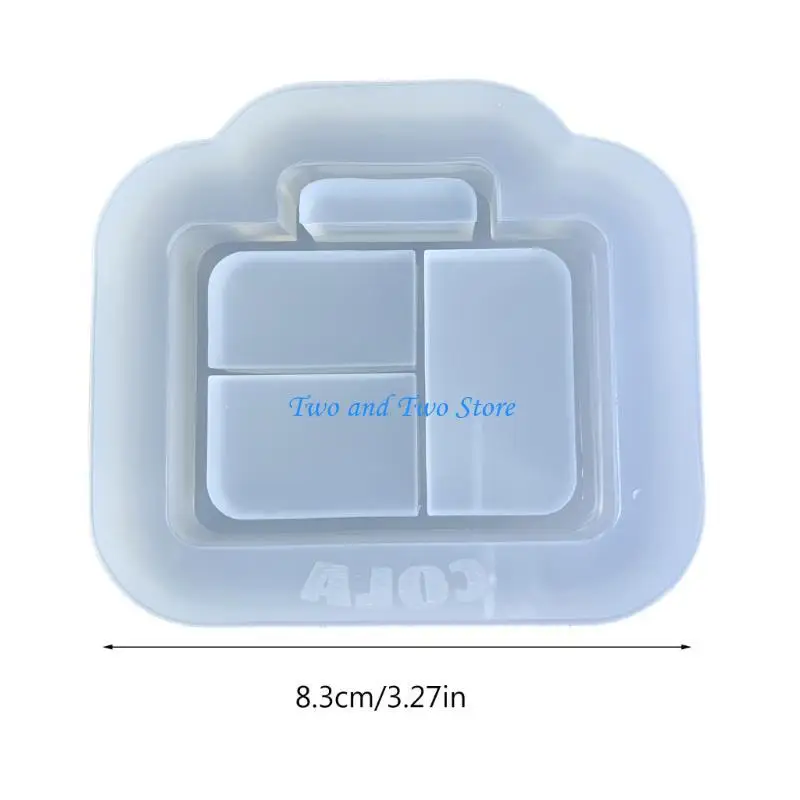 HX6F قوالب ديكور سيليكون لامعة صندوق تخزين صغير حلية سلسلة المفاتيح قالب قلادة ذاتية الصنع #6