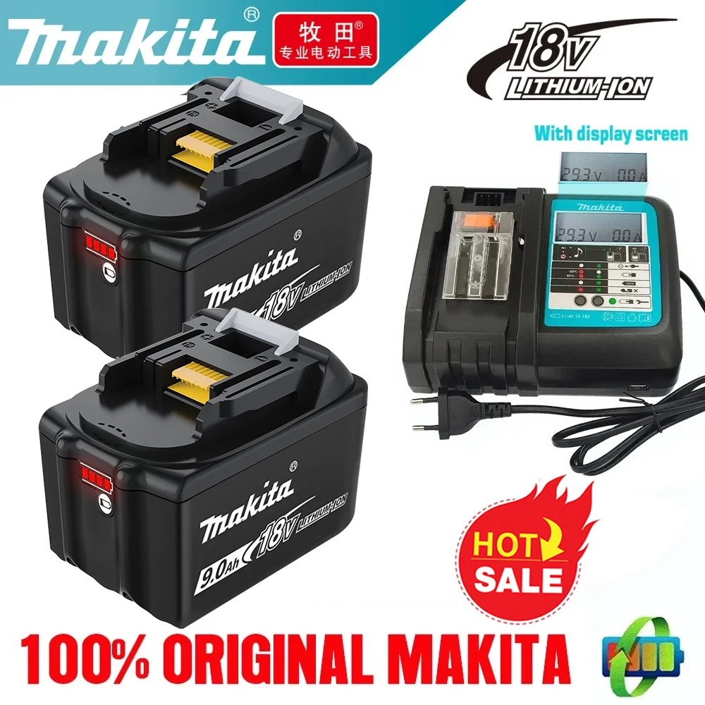 

100% original makita battery 18v Tools Lithium Battery 9Ah/6Ah 9Ah for makita DTW700 DDF487 DTD173 DGA404 HR140D DJV182