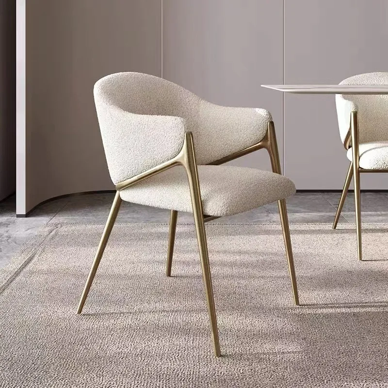 

Luxury Gold Living Room Chairs White Nordic Relaxing Dining Room Armchair Lazy Adult Sillas Plegables Salon Furniture MQ50KT
