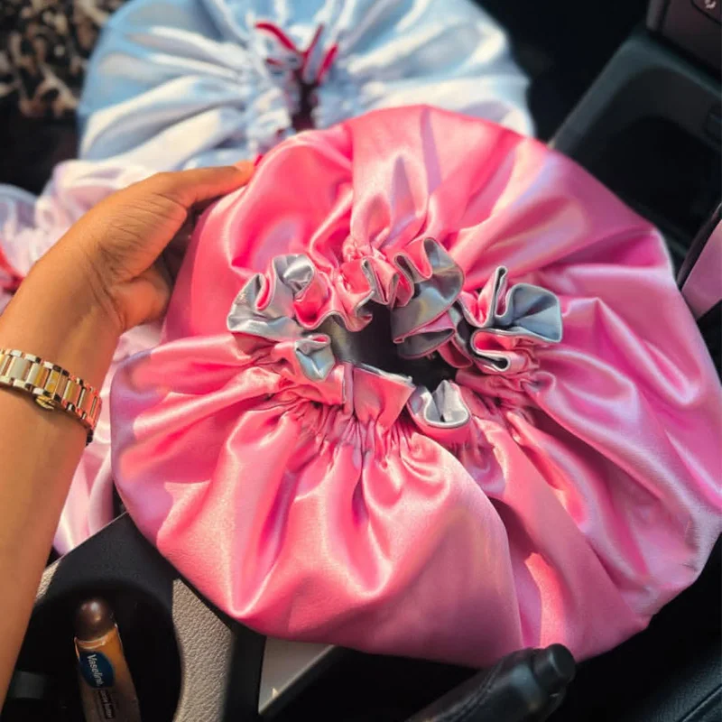 Satin-Schlafhaube, personalisierte Seidenhaube für lockiges Haar, anpassbare Schlafmütze zum Schutz des Haares, Haaraccessoires – Detail 8