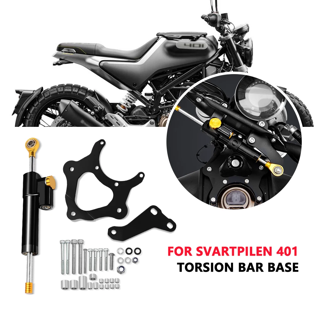 For motorcycle Accessories SVARTPILEN 401 Steering Damper Stabilizer Bracket Support Mounting Kit  svartpilen 401 2018-2023