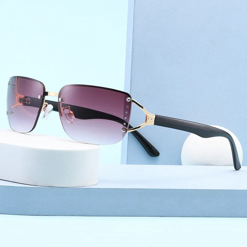 New Fashion Large Rim Sunglasses Retro to Make Big Face Thin-Looked Women's Sunglasses