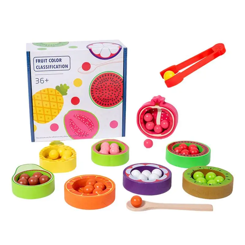 Ciotola di classificazione dei colori Giocattolo di classificazione in legno Giocattoli di ordinamento dei colori per bambini Giocattolo cognitivo dei colori Giocattoli Montessori Regalo festivo