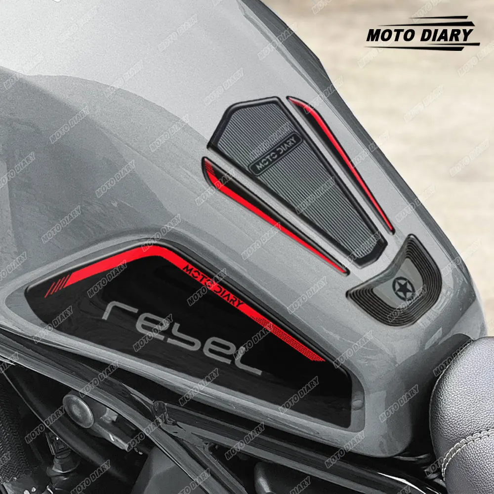 3D Resin Motorcycle Fuel Tank Pad Sticker Gas Tank Protection Decals Waterproof For Rebel 1100 CMX 1100 2021-2025 2024 image 2