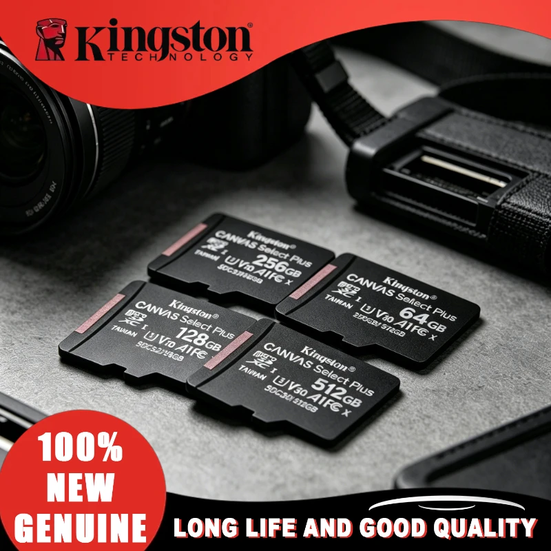 Kingston for Phone/Tablet/Switch 256GB 512GB Original Micro SD TF Card Flash Memory Card A1 V10 Original Storage Micro SD Cards