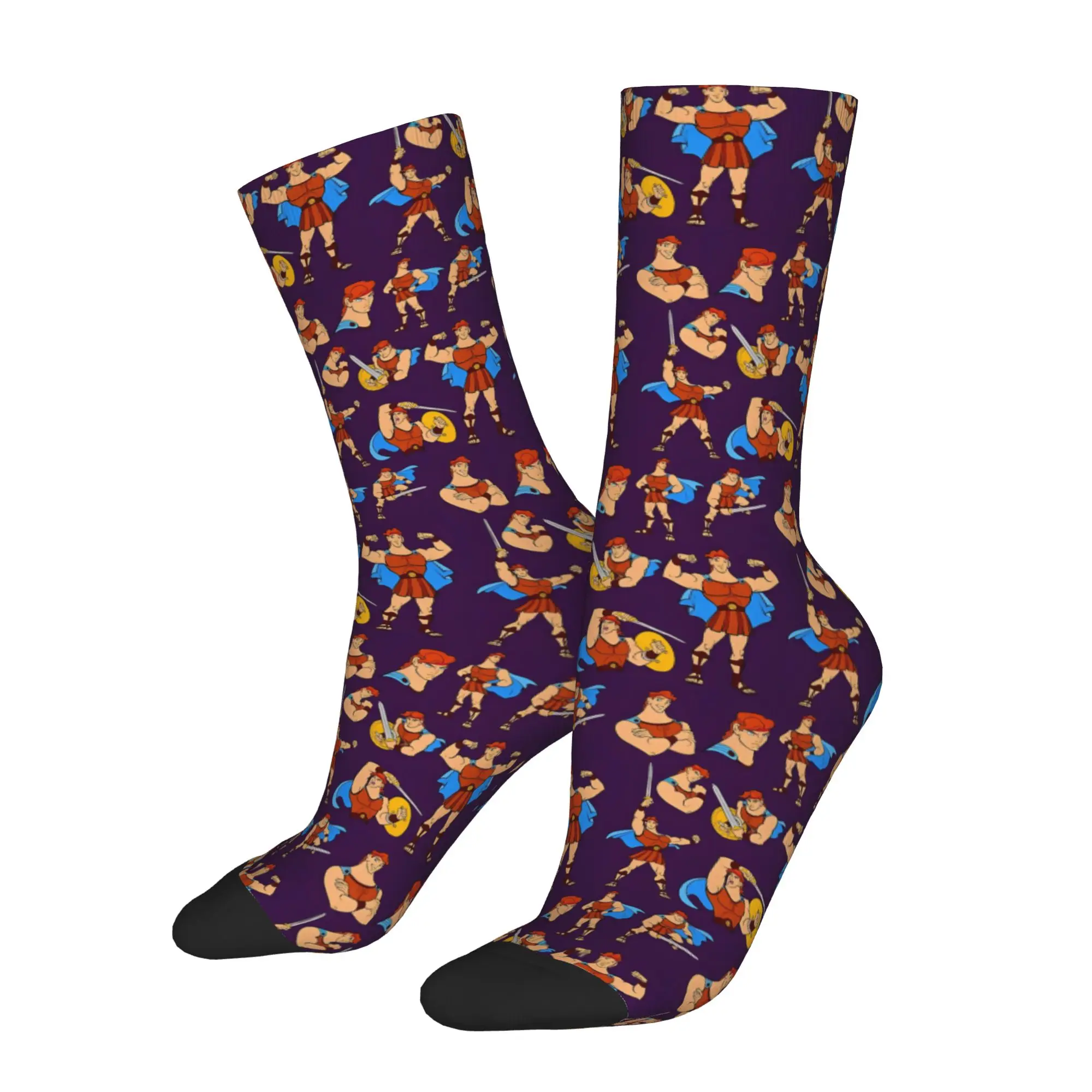 Calcetines divertidos Hercules Pack, cortina de ducha con patrón sin costuras de Hip Hop, calcetines estampados para hombre, calcetines informales para hombre