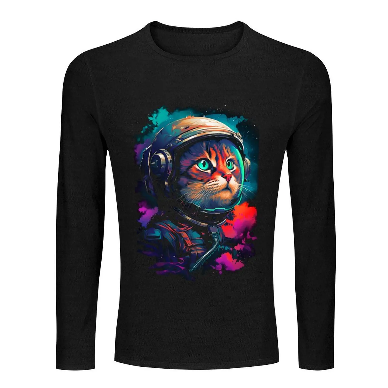 Astro Cat Long T-Shirt plus size t shirts t shirts for men