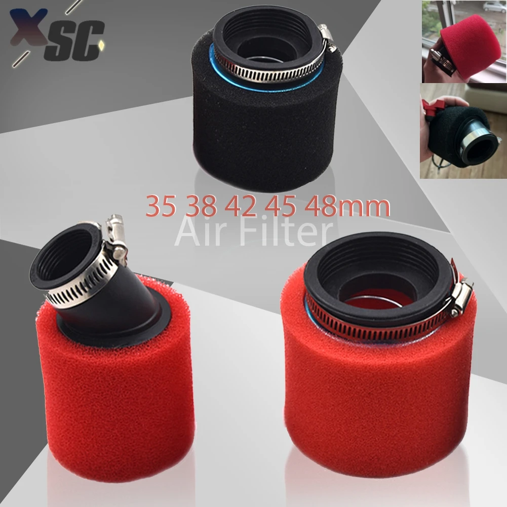 For pz30 carburetor 200cc 250cc  ATV PIT DIRT BIKE Motorcycle 35 38 42 45 48mm Air Filter Degree ANGLED FOAM Pod Cleaner