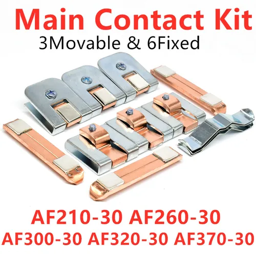 Imagen 1 del producto Juego de contactos principales para Contactor de CA, Kit de contactos móviles y fijos, AF210-30, AF260-30, AF300-30, A210D-30, A300D