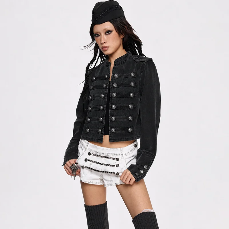 Original angled Black jacket studio outfit